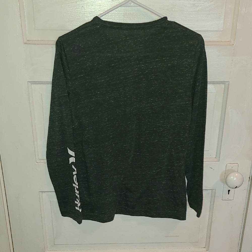 Hurley Boy's Dark Gray Long Sleeve Tee - Picture 3 of 3